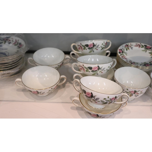 109 - Large collection of Wedgwood Hathaway Rose