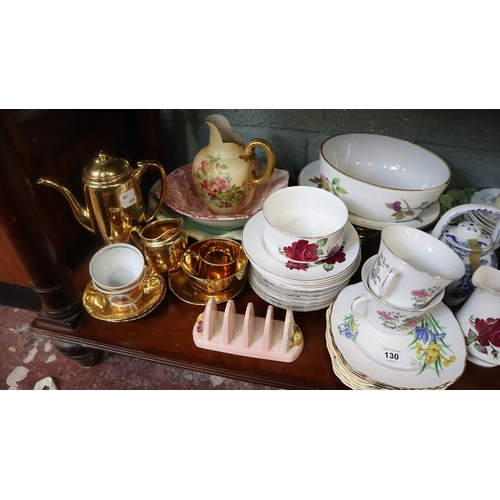 130 - Collection of ceramics to include Royal Albert Old Country Rose's, Evesham Ware etc.