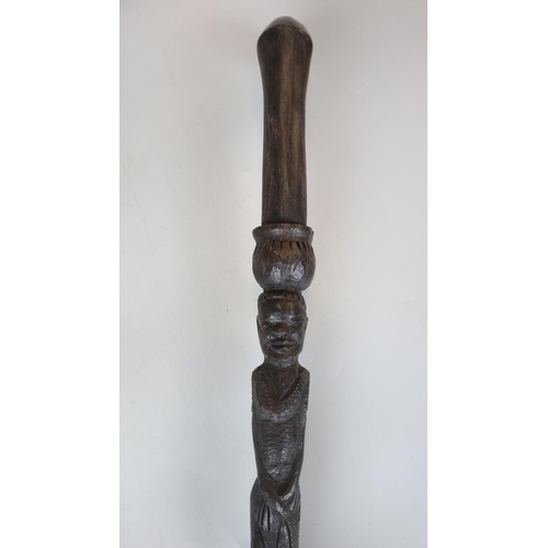 154 - Tribal carved walking stick