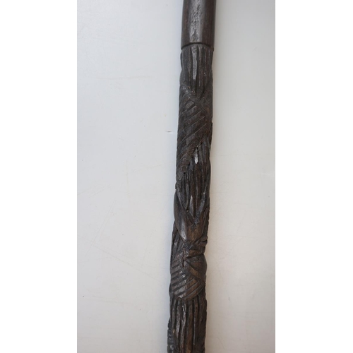 154 - Tribal carved walking stick