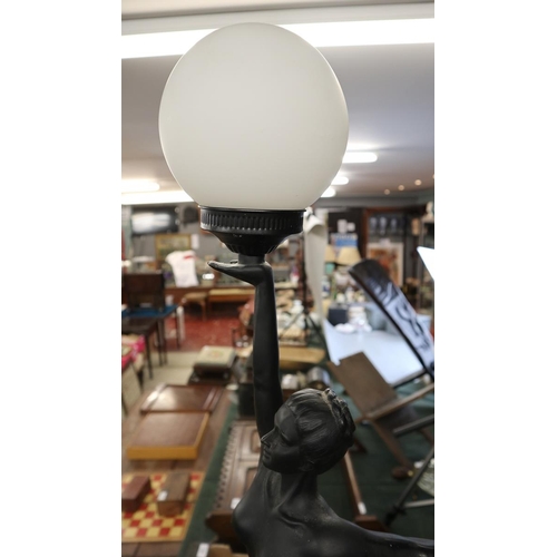 188 - Art Deco style figure lamp - Approx height: 83cm