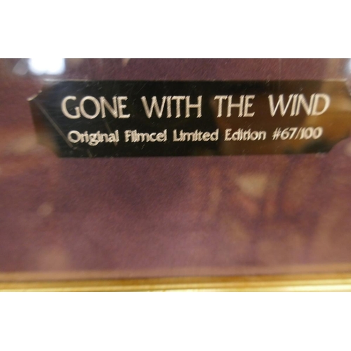 225 - L/E Gone with the Wind film strip with COA