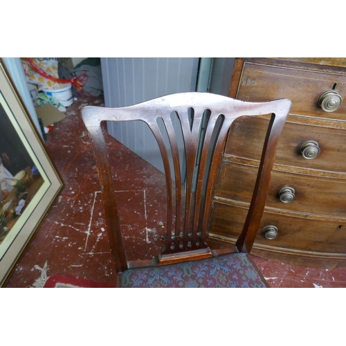 256 - Set of 6 Chippendale style chairs