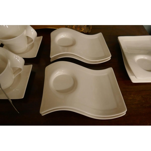 259 - Villeroy and Boch tea set for 6 - Wave pattern