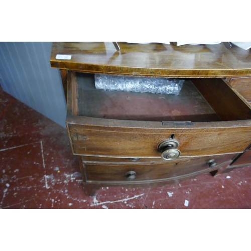 260 - 19thC mahogany bow fronted chest of 2 over 3 drawers - Approx size W: 106cm D: 59cm H: 101cm