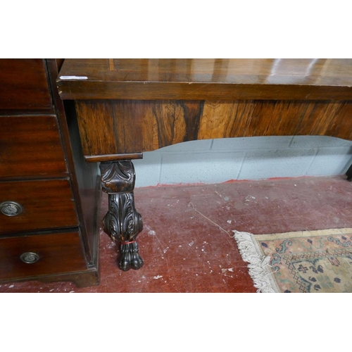 265 - Regency rosewood console table - Approx size: W: 156cm D: 55cm H: 77cm