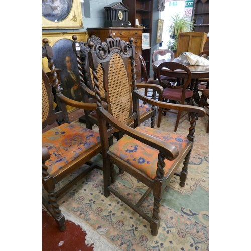 266 - 3 Carolean style carver chairs