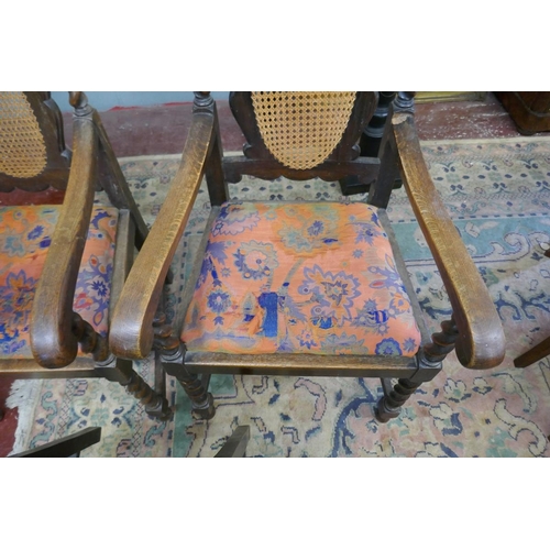 266 - 3 Carolean style carver chairs