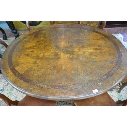 270 - Victorian walnut oval table