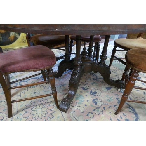 270 - Victorian walnut oval table