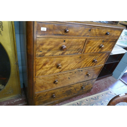 271 - Large chest of drawers - Approx size: W: 114cm D: 49cm H: 121cm