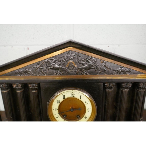 272 - Large slate mantel clock