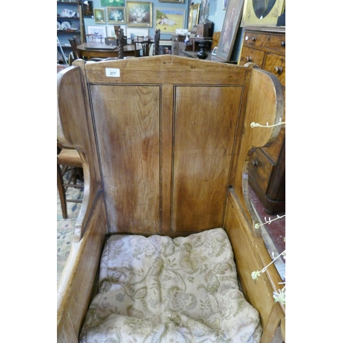 277 - Early pine armchair