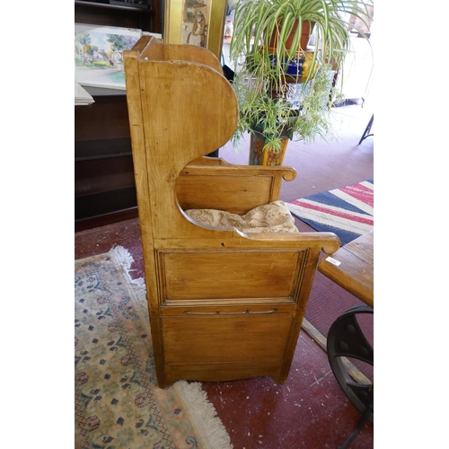 277 - Early pine armchair