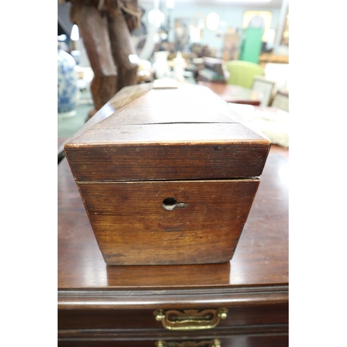 96 - Victorian tea caddy with etched glass mixing bowl