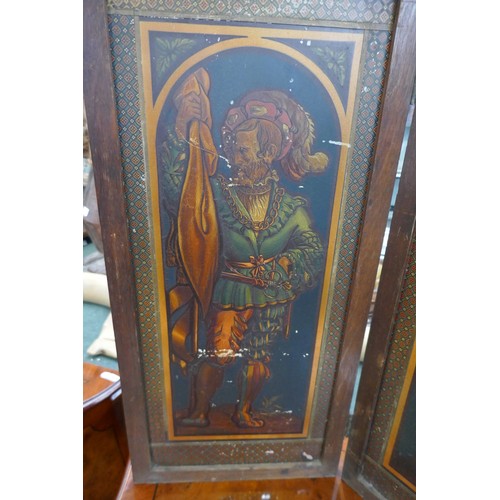 171 - 2 panel painted glass screen