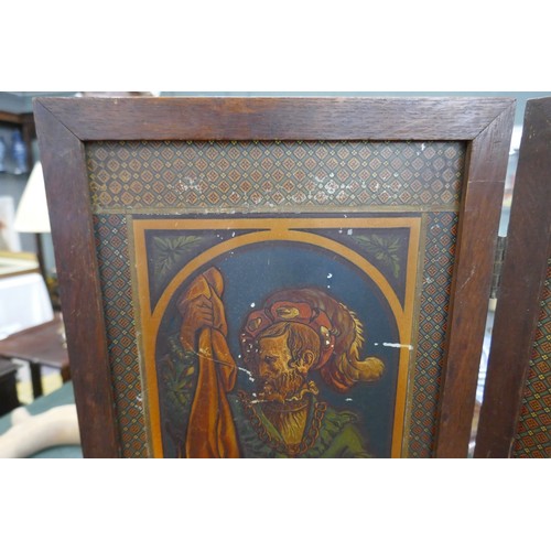 171 - 2 panel painted glass screen