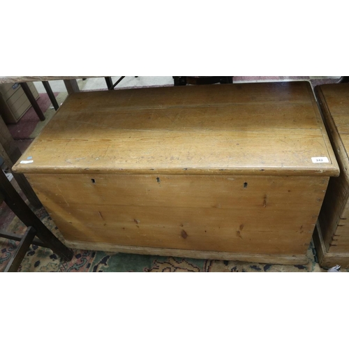 242 - Pine chest - Approx size: W: 92cm D: 46cm H: 50cm