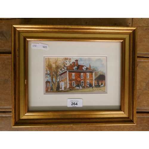 264 - Watercolour by David Birtwhistle - Approx image size: 15cm x 9cm