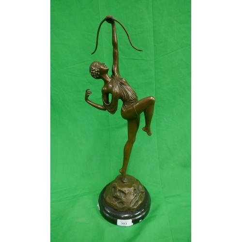 303 - Bronze Diana the Huntress figure - Approx. height: 50cm