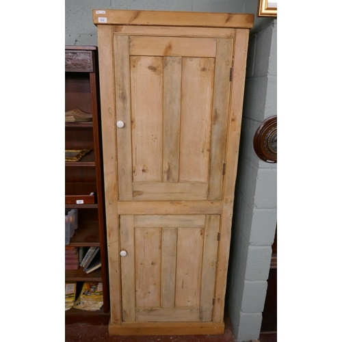 313 - Rustic tall pine cupboard - Approx size: W: 74cm D:39cm H: 186cm