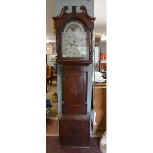 315 - Antique 8 day long case clock in working order