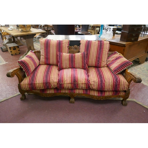 346 - Impressive Bergere sofa - Approx size: W: 180cm D: 95cm H: 71cm