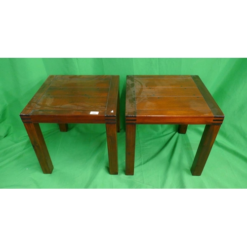 352 - Pair of hardwood occasional tables