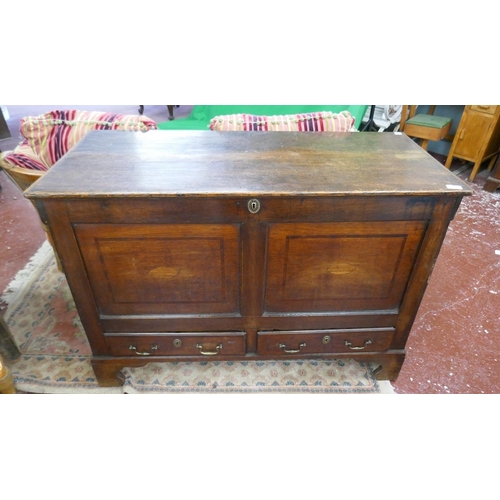 363 - 18thC oak mule chest - Approx size: W: 116cm D: 53cm H: 81cm