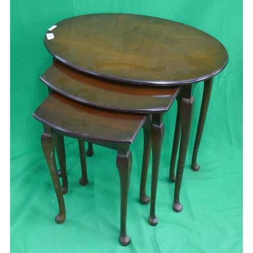 369 - Mahogany nest of tables