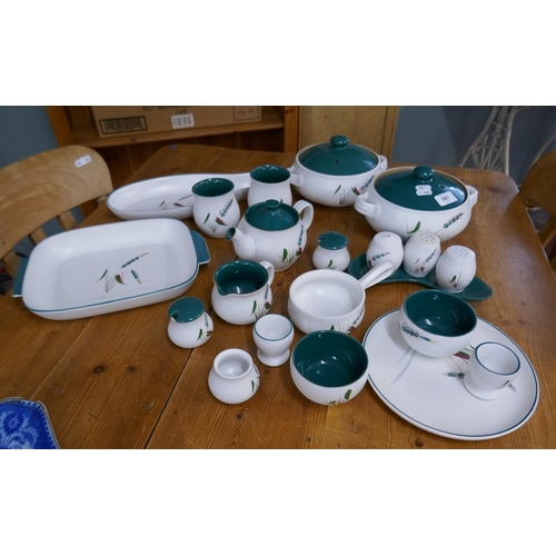 381 - Collection of Denby Greenwheat pattern