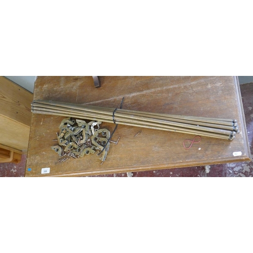 398 - Set of brass stair rods