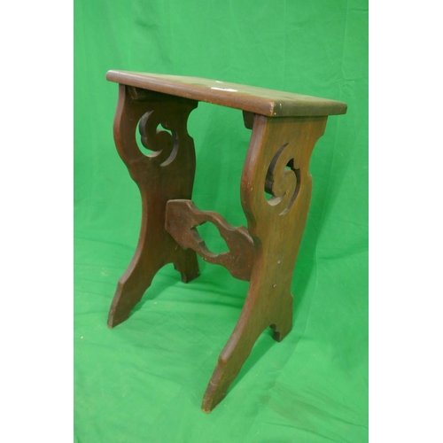 433 - Oak Arts and Crafts stool