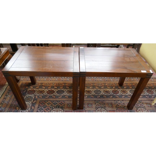 442 - Pair of hardwood occasional tables