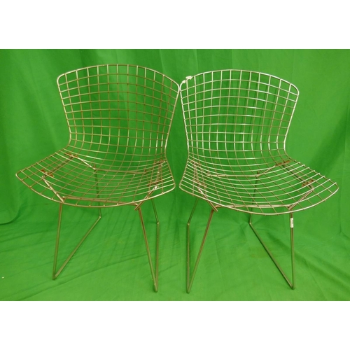 445 - Pair of Harry Bertoia chairs purchased from Heals of London