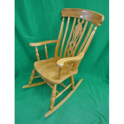 450 - Beech wood rocking chair