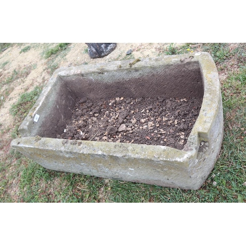 461 - Antique stone trough - Approx size: W: 96cm D: 53cm H: 30cm