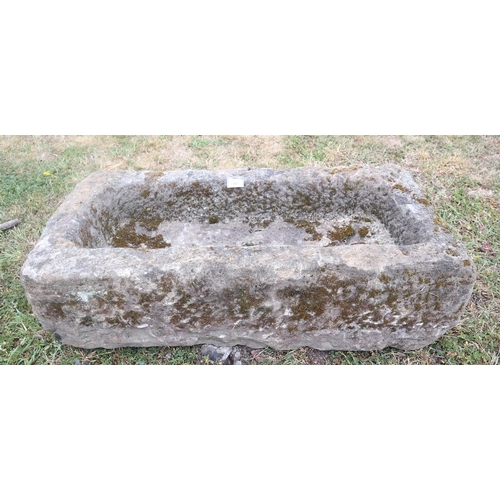 466 - Antique stone trough - Approx size: W: 100cm D: 50cm H: 30cm