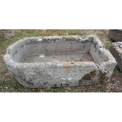 467 - Antique stone trough - Approx size: W: 106cm D: 57cm H: 30cm