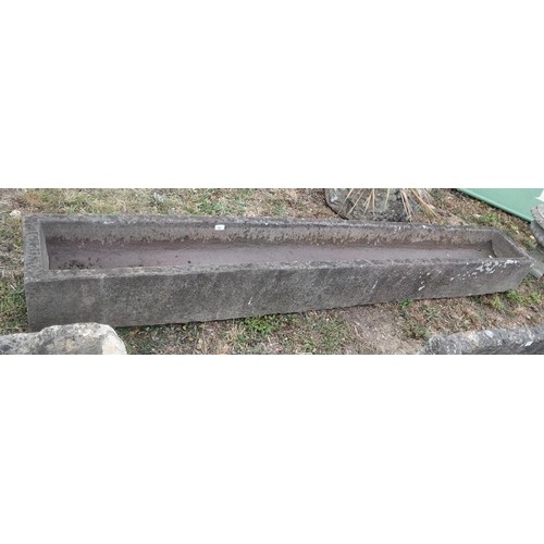 469 - Antique stone horse trough - Approx size: W: 259cm D: 35cm H: 27cm