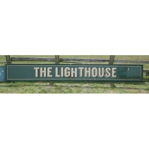 477 - The Light House pub sign - Approx size: 480cm x 60cm (splits in half)