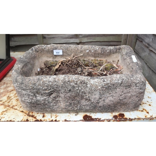 494 - Antique stone trough 