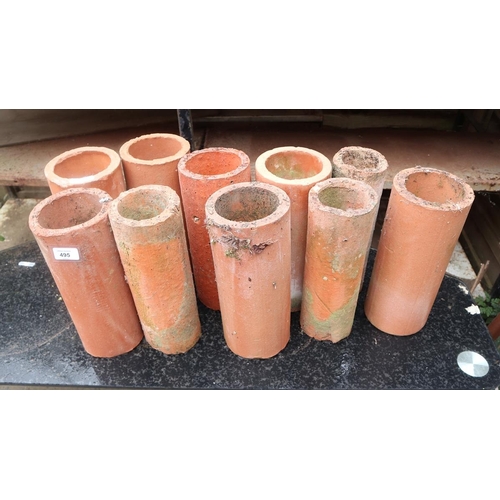 495 - Collection of terracotta pipes