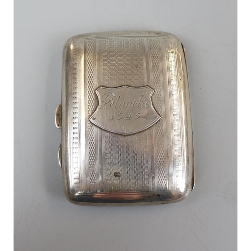 5 - Hallmarked silver cigarette case - Approx weight: 62g