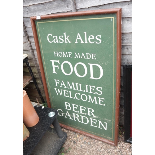 500 - Cask Ales sign - Approx size: 80cm x 120cm