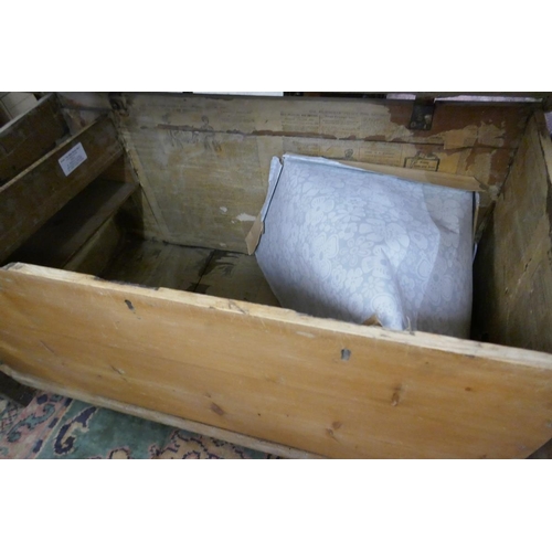 242 - Pine chest - Approx size: W: 92cm D: 46cm H: 50cm