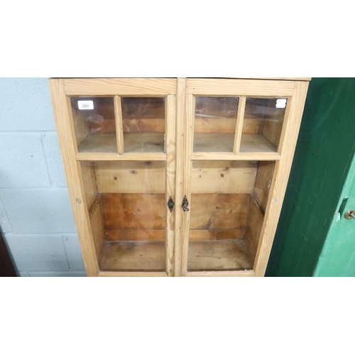 293 - Pine cabinet - Approx size: W: 65cm D:24cm H: 145cm