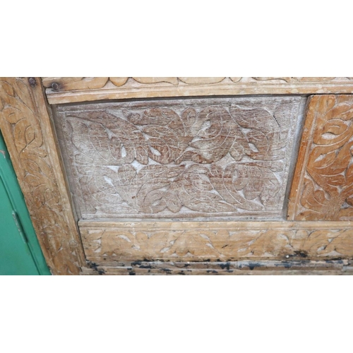 298 - Antique Afghan carved chest - Approx size: W: 73cm D:47cm H: 63cm