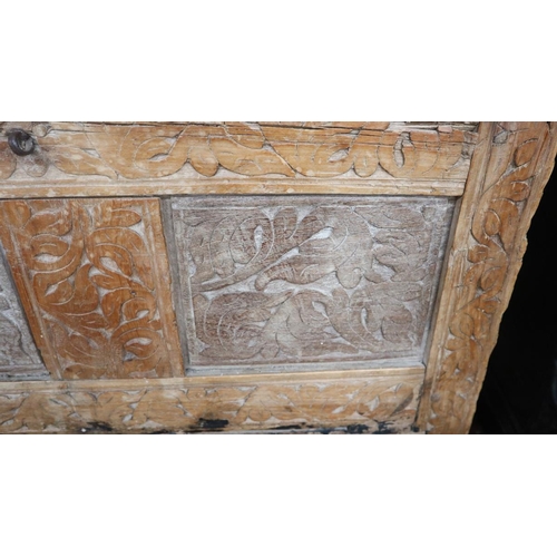 298 - Antique Afghan carved chest - Approx size: W: 73cm D:47cm H: 63cm