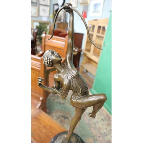 303 - Bronze Diana the Huntress figure - Approx. height: 50cm